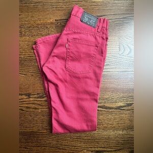 Levi’s 511 slim jeans burgundy Sz. 14; L 27 NWOT